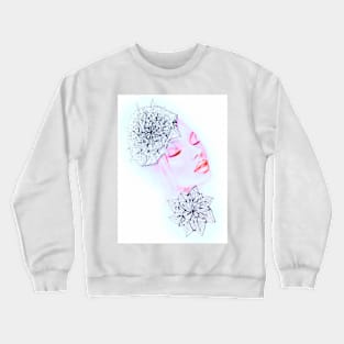 pink blue fashion illustration Crewneck Sweatshirt